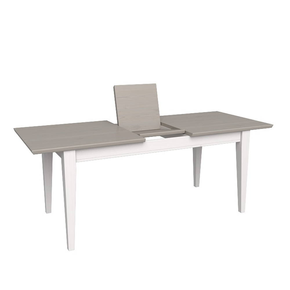 Стол обеденный «Форест» со вставкой 160-199х80 белый воск/антрацит