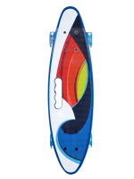 Скейт пенни-борд Igrokat Surf 23" с ручкой и динамической подсветкой колес