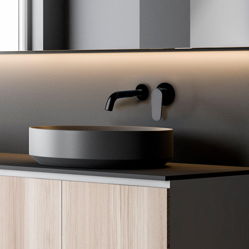 Встраиваемый смеситель для раковины ALEXIA 362103NM чёрный