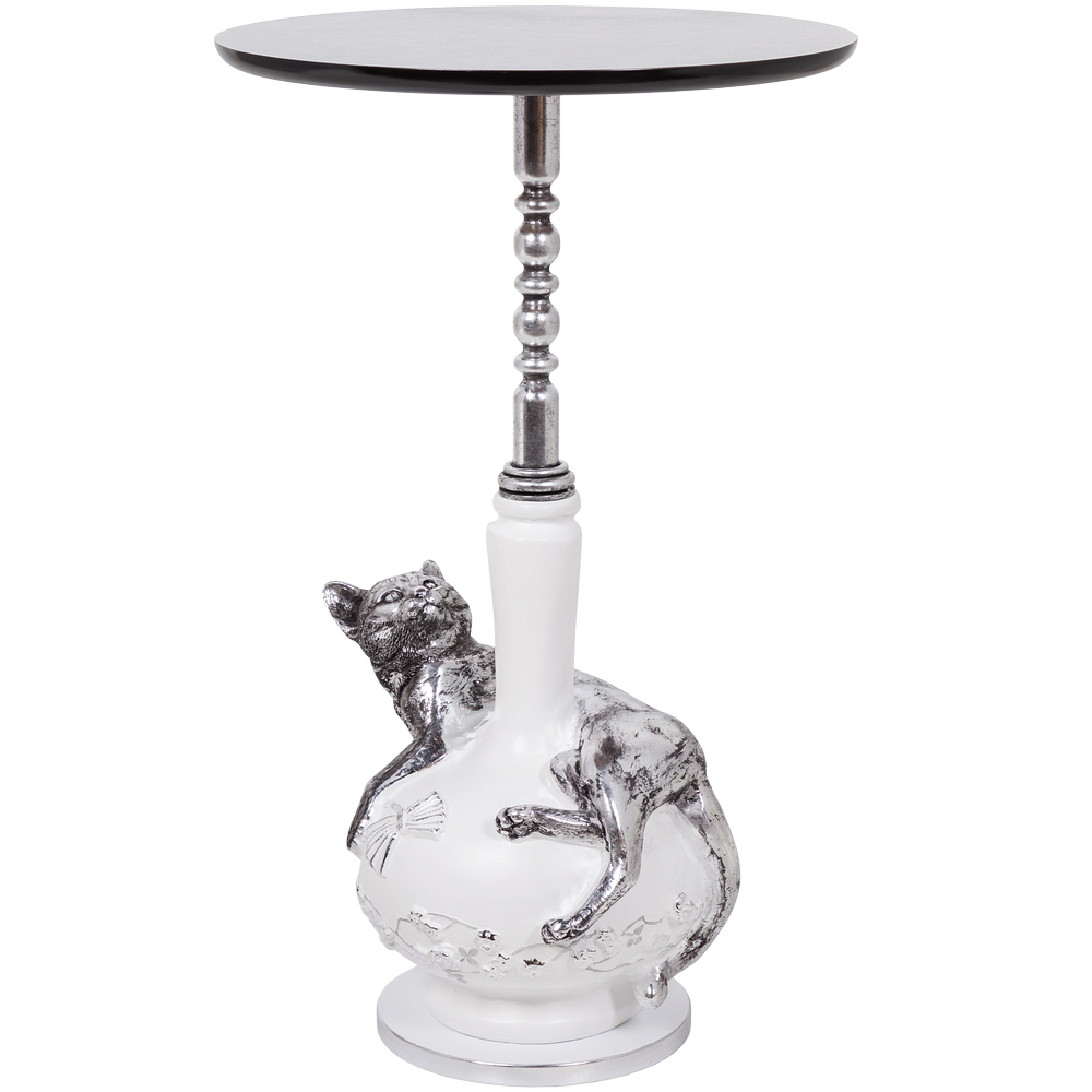 Столик декоративный Кошка Агнесса Античное серебро