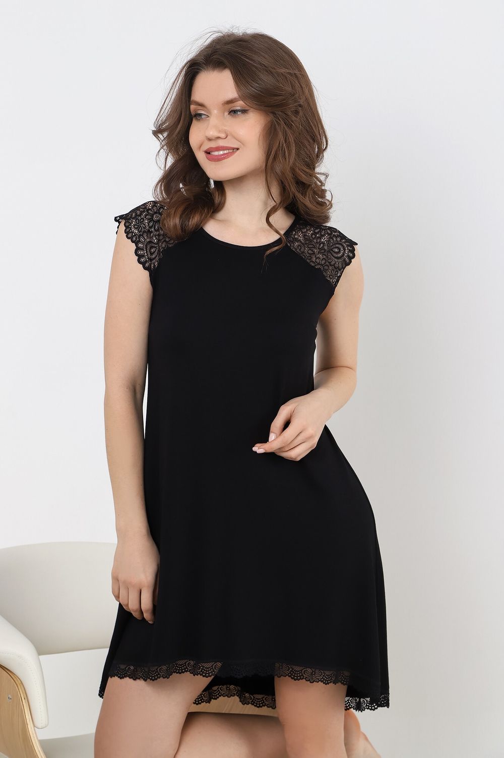 Ночная сорочка Мелоди-1 Виотекс ЧЁРНЫЙ