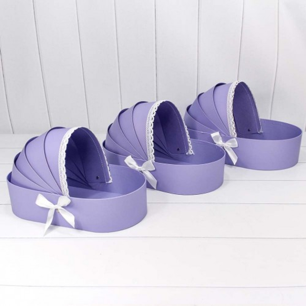 Коробка 39х23.3х9 см Набор 3 шт "Люлька" (Сиреневый)