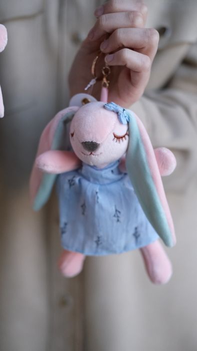 Игрушка мягконабивная Зайка в голубом платье, 12 см