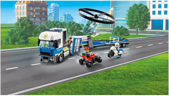 LEGO Конструктор LEGO City Police 60244 Полицейский вертолётный транспорт, 317 дет.