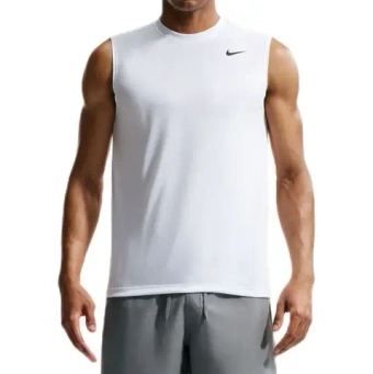 Мужская теннисная футболка Nike Dri-Fit Legend Sleeveless - white/black