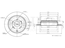 Диск тормозной задний UNIO BRD-20236