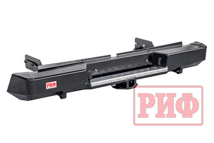 Бампер силовой задний Mitsubishi L200 2019+ с квадратом под фаркоп РИФ