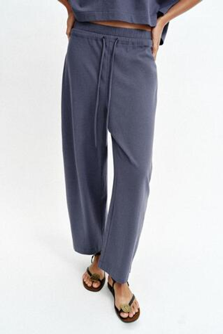 ZARA БРЮКИ В СТИЛЕ РУСТИК НА ШНУРКЕ, ИНДИГО