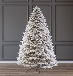 Заснеженная елка с Гирляндой встроенной «Королева леса» (Литая хвоя) 185 см / 1,85 м