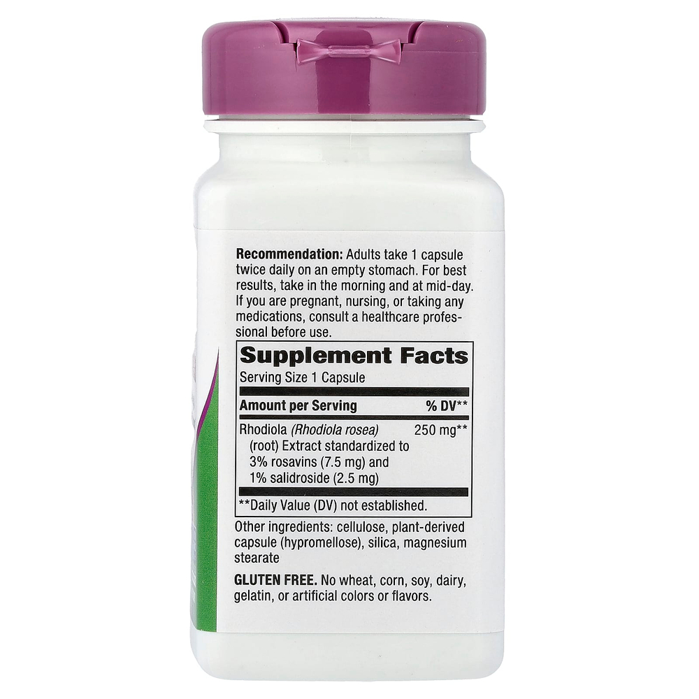 Nature's Way, родиола, 250 мг, 60 веганских капсул