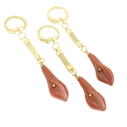 Брелок авантюрин коричневый