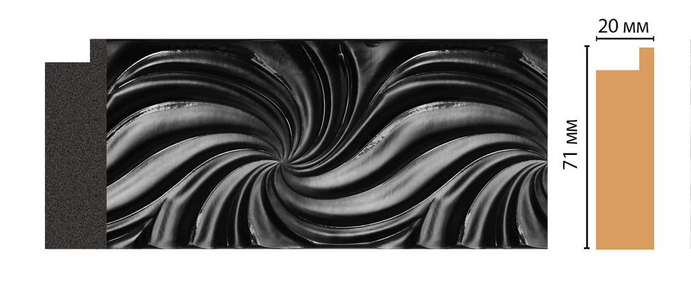 Багет Decomaster FM25-3 71*20*2850мм