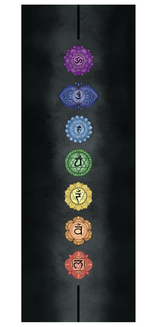 Коврик для йоги Chakras EGOyoga из микрофибры и каучука