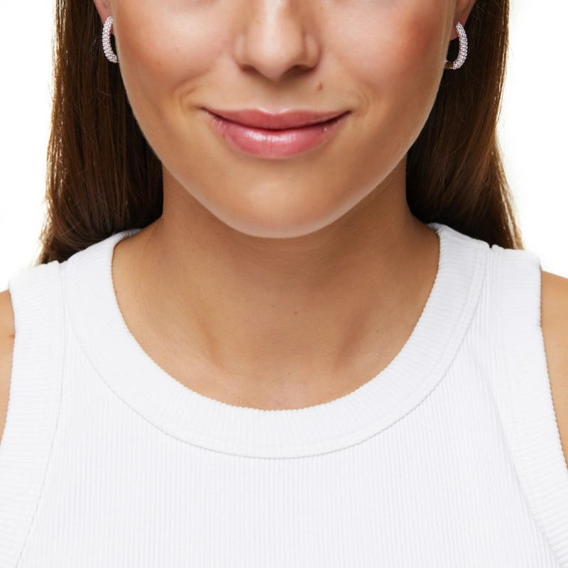 Серьги-кольца Блестящее Ю Амальфи – Серебро