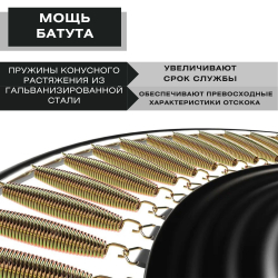 Батут perfetto sport premium strong 8 ft диаметр 2,4 м зеленый