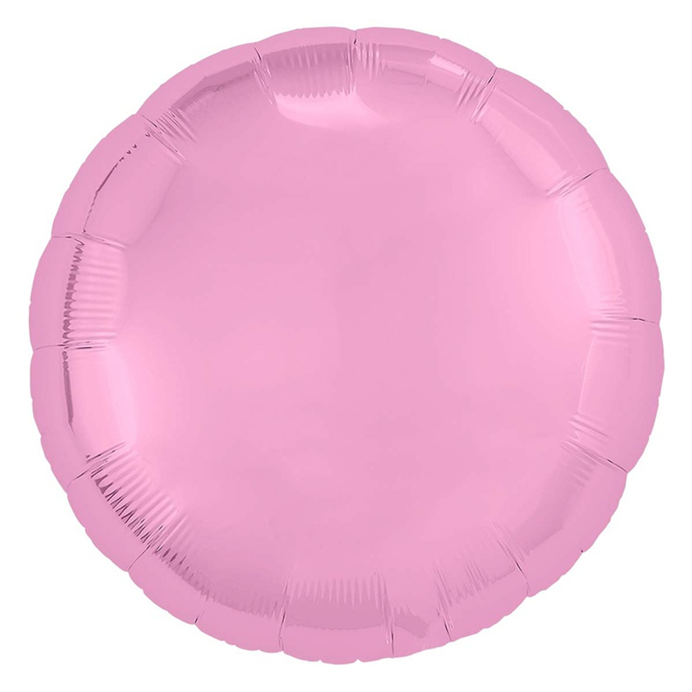 Шар фольгированный Круг 45 см (Розовый)