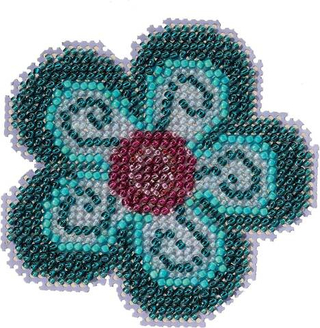"Бирюзовый цветок"- МH21-2213 вышивка