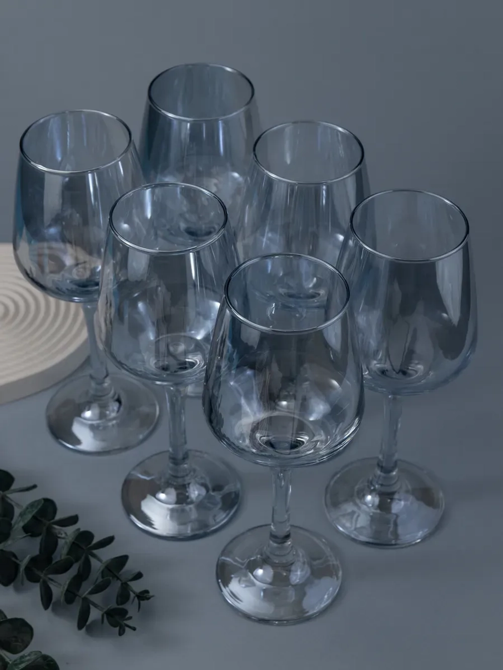 Набор бокалов для вина, 450 мл, 6 шт. Голубые