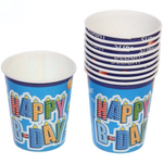 Стакан бумажный 0,2л в наборе 10 шт «День рождения» Свечки