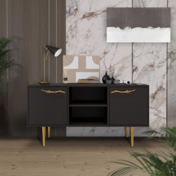 Тумба под ТВ Арт Колор matte 117см Стайл Голд Терпкий коричневый матовый