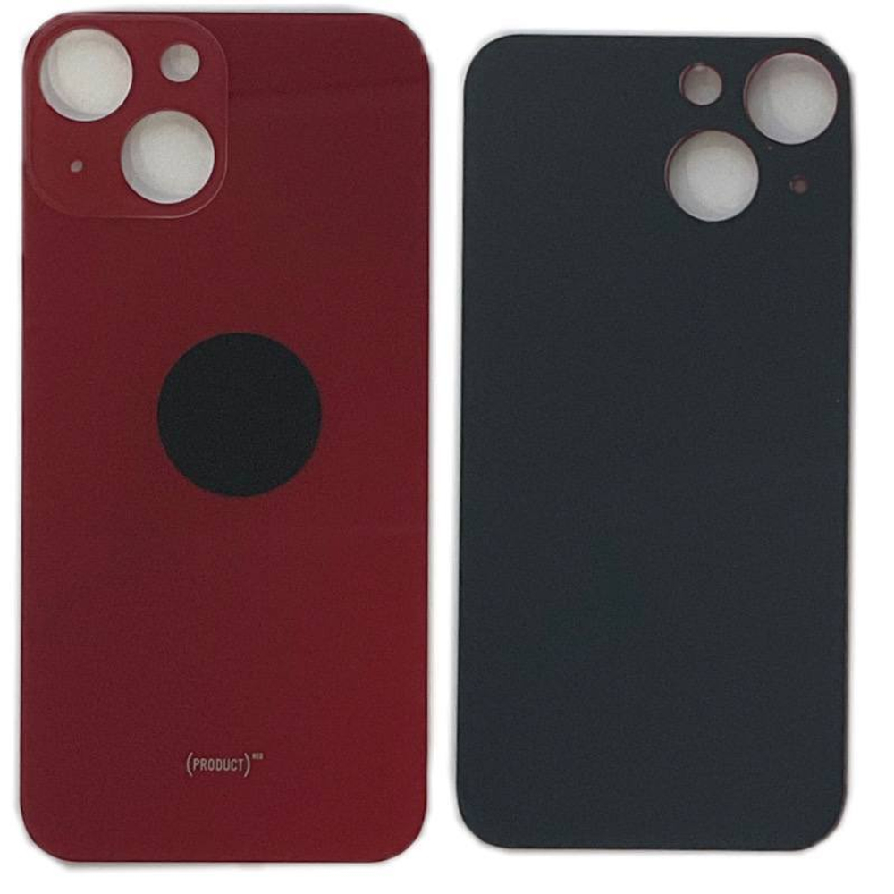 Задняя крышка для Apple iPhone 13 mini Красный (стекло, широкий вырез под камеру)