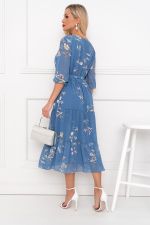 Платье Хелен (темно-голубой/цветы)-46р-р Р11-1075/13 Nikol