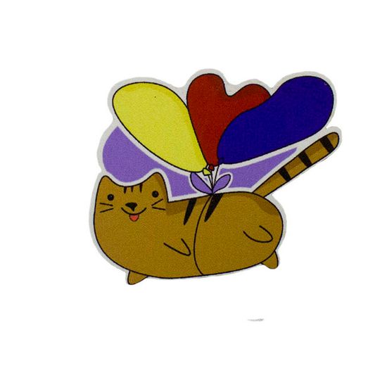 Значок деревянный (брошь)  Cat. Fire Pin
