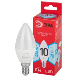 Лампа светодиодная ЭРА RED LINE LED B35-10W-840-E14 R Е14 / E14 10 Вт свеча нейтральный белый свет | Лампы cветодиодные Свеча (B/C)