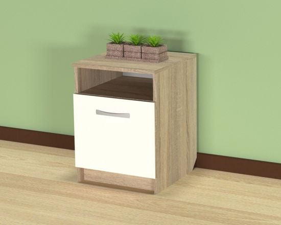 дуб сонома / белый