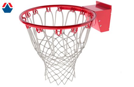 Кольцо баскетбольное №7 СТАНДАРТ с амортизатором (цвет КРАСНЫЙ) с сеткой в комплекте