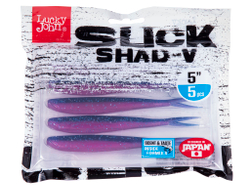 Виброхвост LJ 3D Slick Shad-V 5" (12.7 см), цвет Z18, 5 шт.