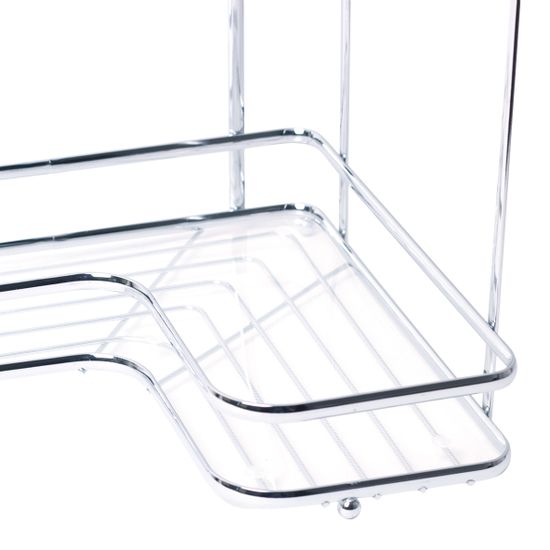 Полка для ванной 3-ярусная угловая Besser BS 0429D (36х27х62,5 см) из хромированной стали