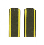 Погоны оливковые без «К» желтый кант (на пластике)