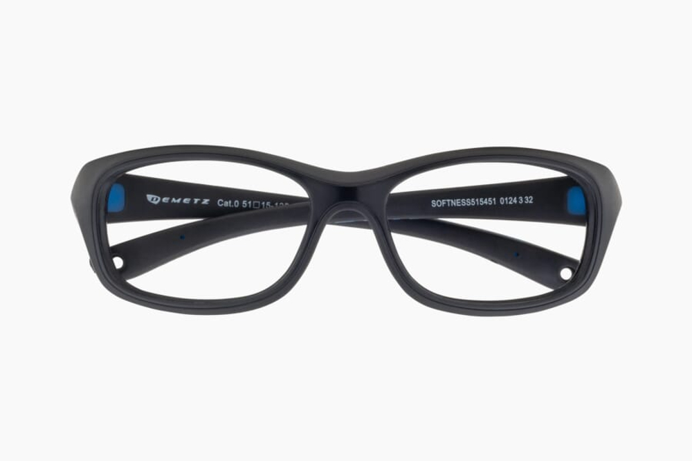 Спортивные очки с диоптриями Demetz Softness R / Matte Black / Matte Blue Colorless Cat.0