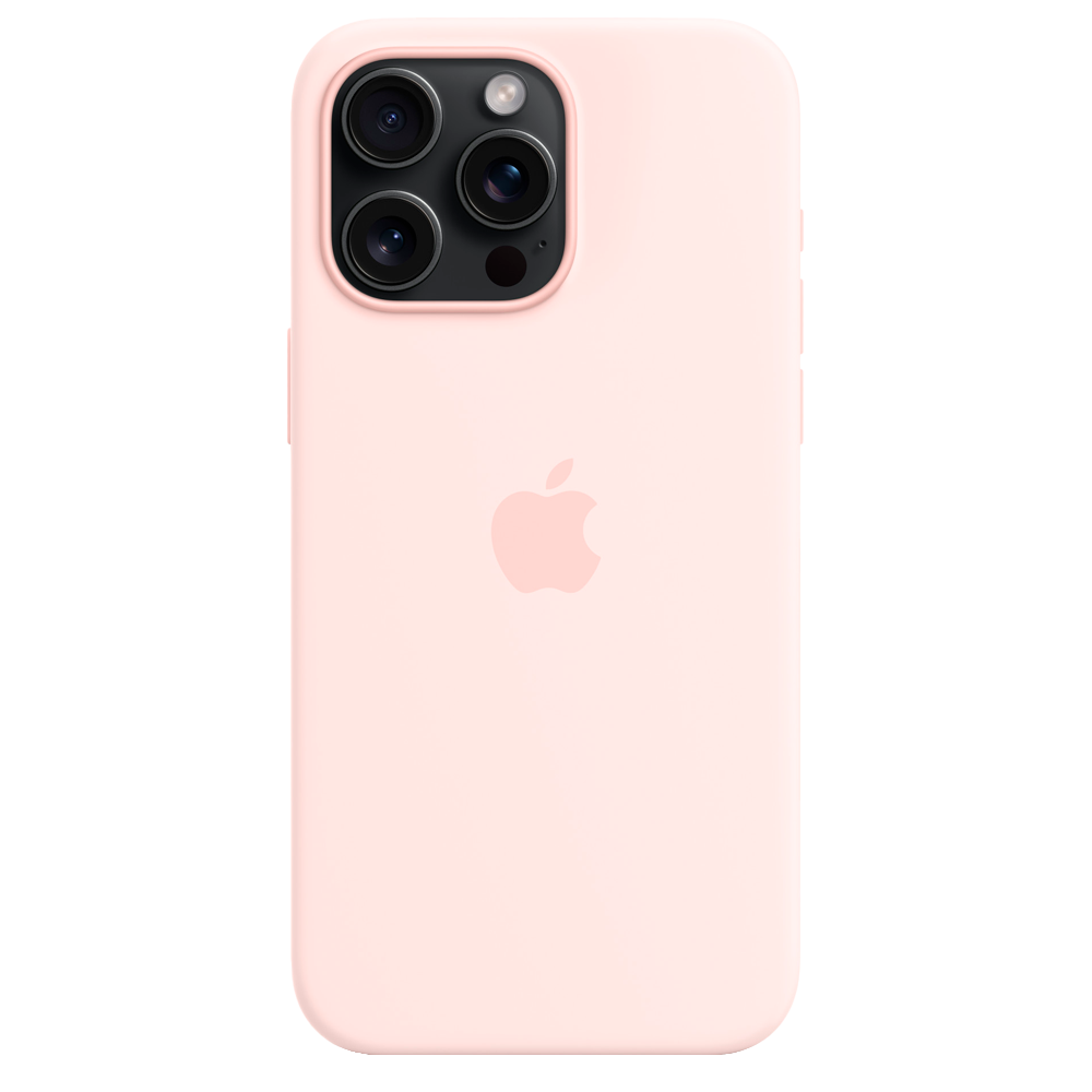 Силиконовый чехол с поддержкой MagSafe Apple Silicone Case для iPhone 15 Pro Max, Light Pink (Светло-розовый)