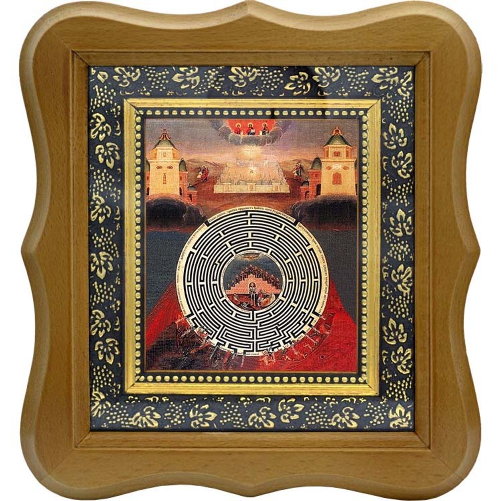 Лабиринт духовный. Икона на холсте.