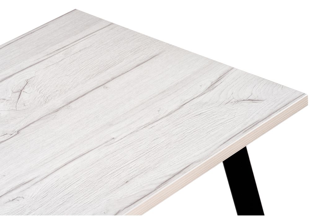 Стол Тринити Лофт 140x80x75 25 мм юта / черный матовый