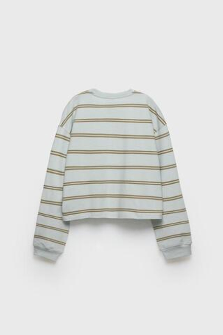 ZARA ФУТБОЛКА В ПОЛОСКУ, ЗЕЛЕНЫЙ