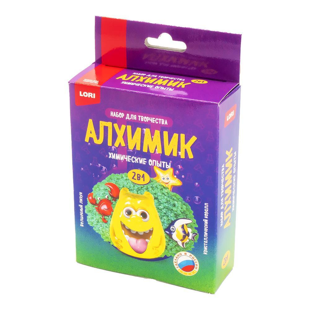 Химические опыты 2в1 "Волшебный лизун и Кристаллический коралл" (Lori)