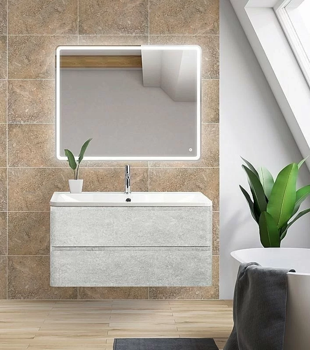 Тумба с раковиной BelBagno ALBANO 100 Cemento Verona Grigio
