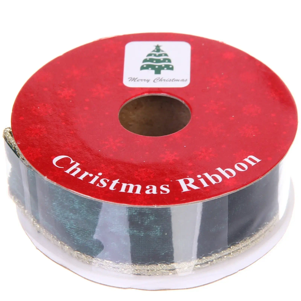 Лента для декорирования «Велюр» 2,5 см, 2,7 м, Темный изумруд