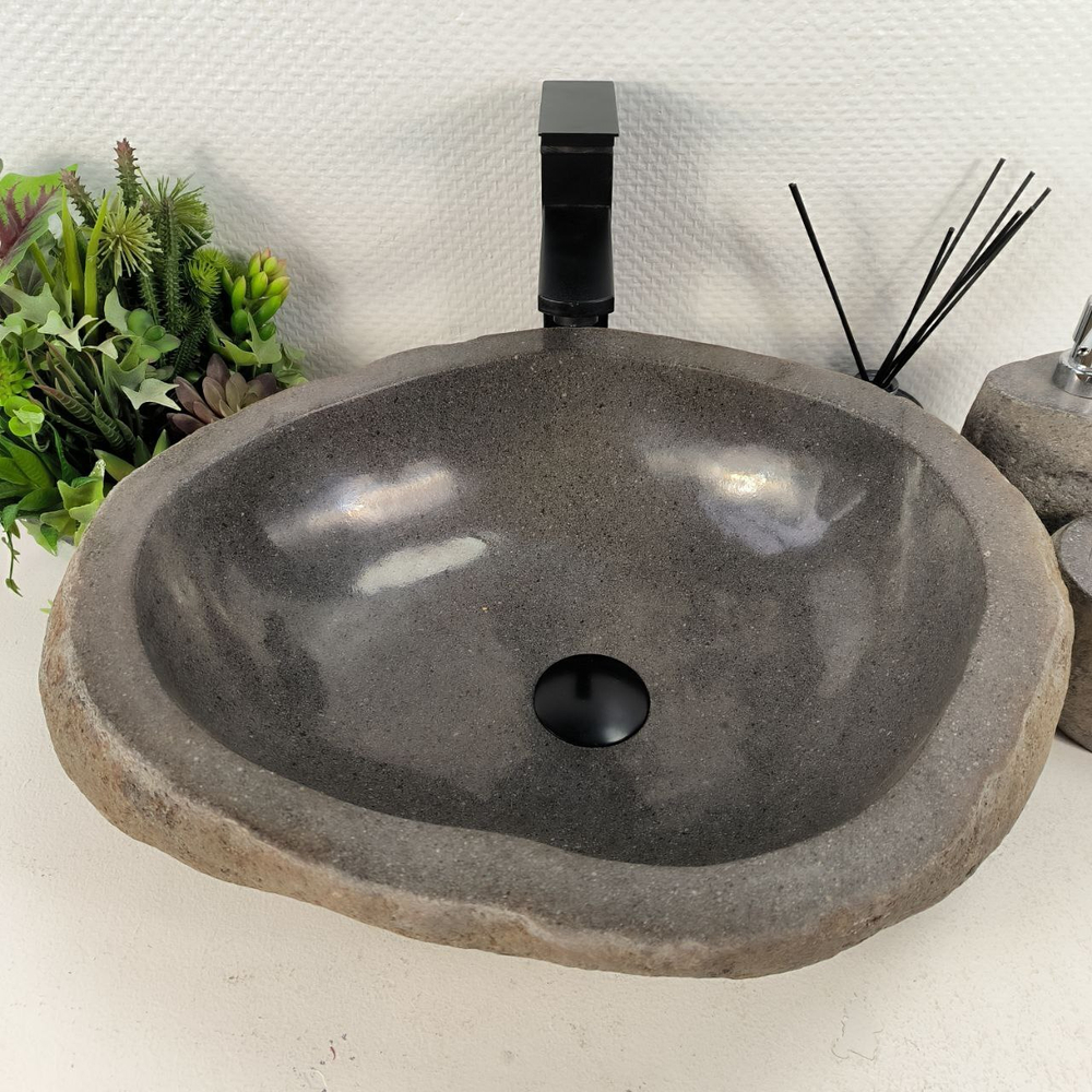 Раковина из речного камня RS-65598 53*42*15 0856