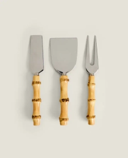 ZARA СЕРВИРОВОЧНЫЙ НАБОР ДЛЯ СЫРА С БАМБУКОВОЙ РУЧКОЙ