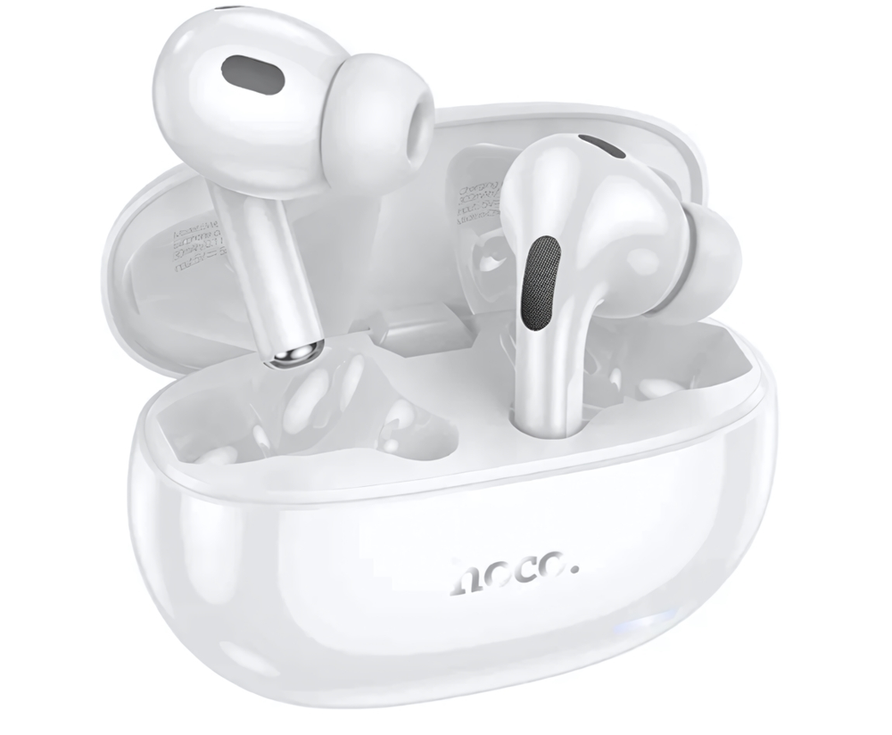 Bluetooth - гарнитура HOCO EW60 Plus ANC, TWS вакуумные, BT5.3, 30/300mAh White