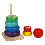 Пирамидка дер. 6 колец, круглая, C-41898