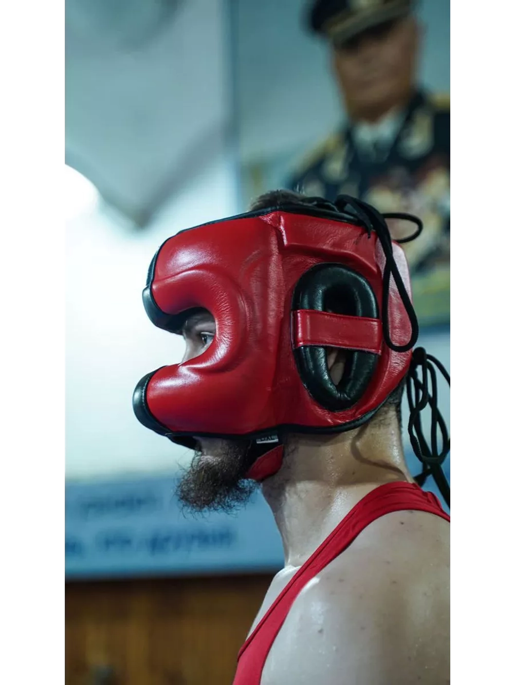 Шлем с бампером для бокса защитный