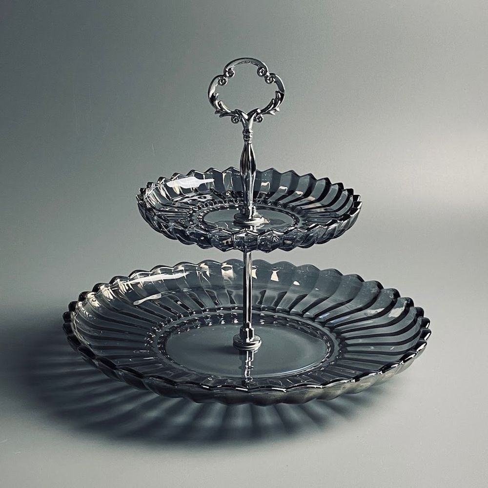 Lenardi 200-173 Двухъярусная этажерка в под.уп.(х8)Стекло