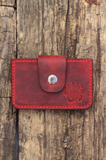 Кожаная визитница большая