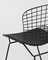 Bertoia металлический черный с черной подушкой из экокожи