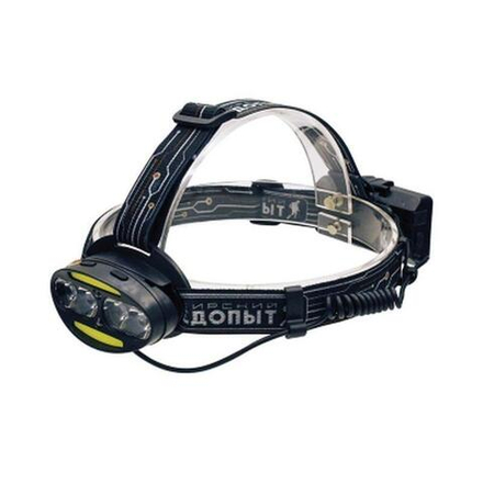 Фонарь налобный "СИБИРСКИЙ СЛЕДОПЫТ-Радиант", 4 LED + 2 COB, аккум. 220В